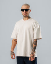 Camiseta Para Hombre Básica Oversize Silver